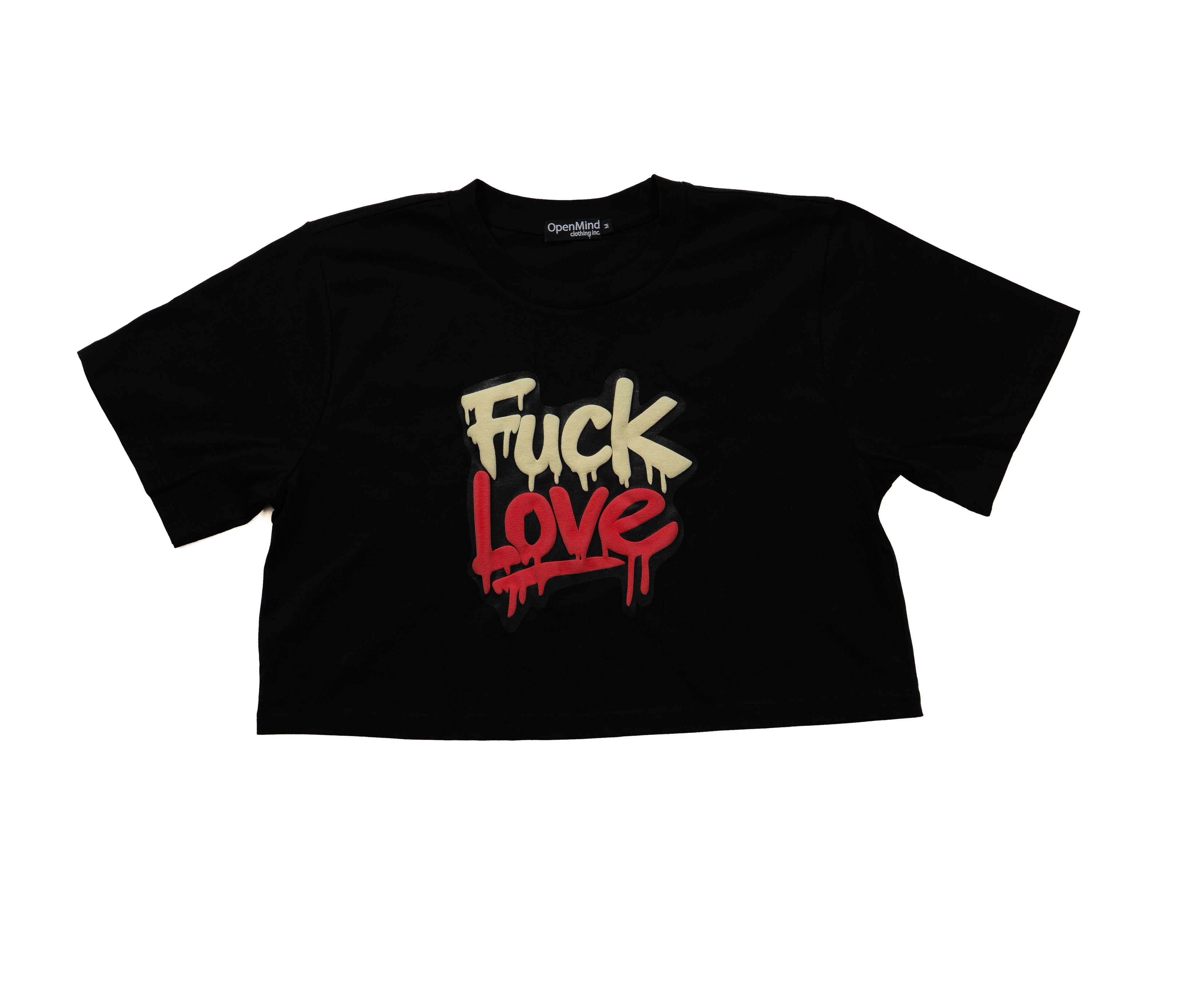 Fuck Love Black Crop